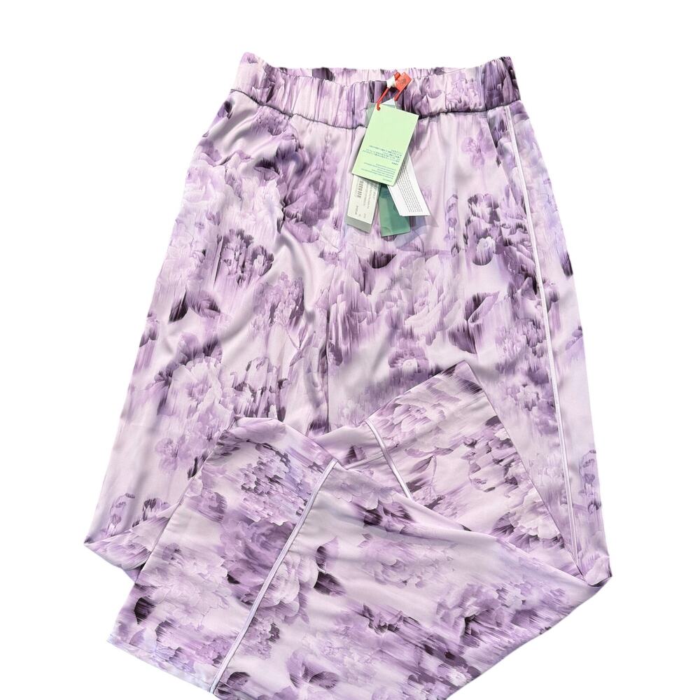 RETAIL $1023 Off White Chine Satin Pajama Pant*NEW WITH TAGS*SIZE 42